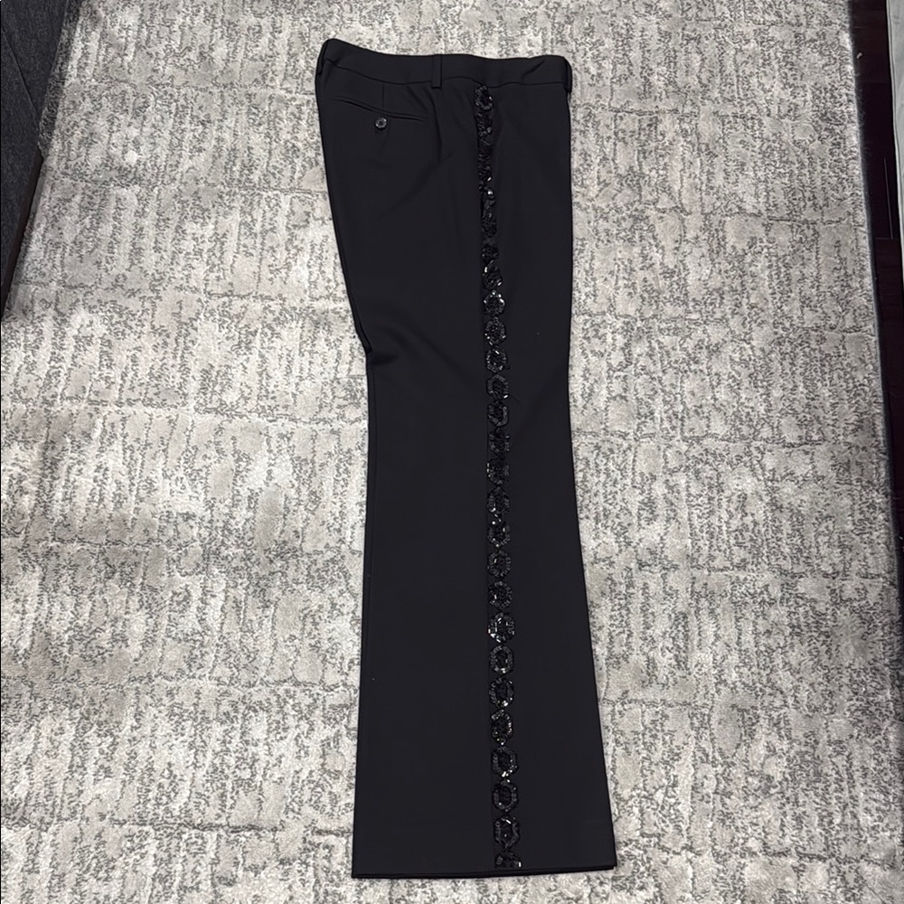 The Limited Black Men's Dress Pants with Sequin-Trim Side Panel